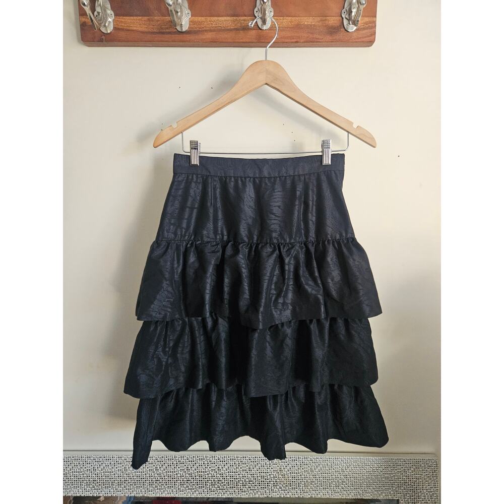 JH Collectibles Vintage Black Tiered Peplum Skirt - Size 10